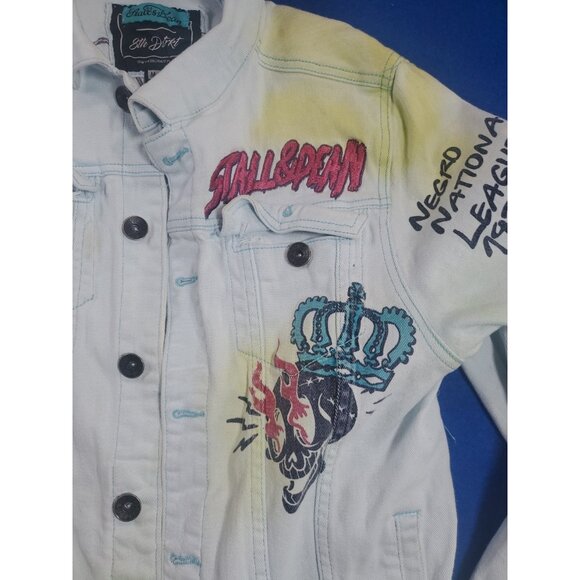 Stall & Dean x 8th Dstrkt Denim Jacket Crown Monarchs  Men's Size Medium - Picture 11 of 16